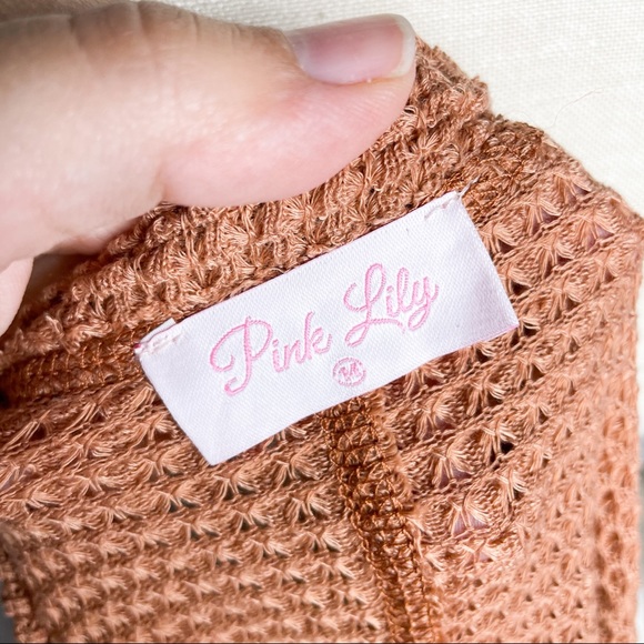 Pink Lily NEW Orange Textured Knit Sweater - Picture 2 of 4